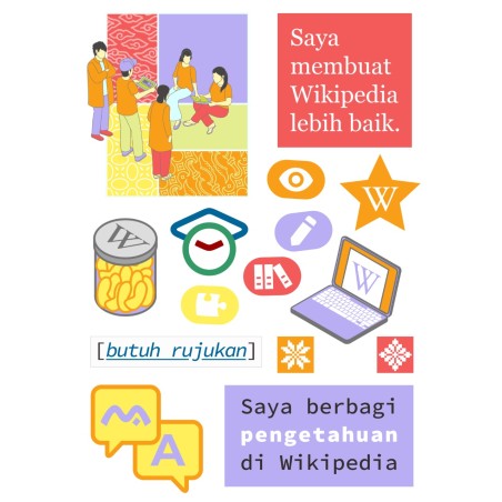 Stiker Cut Pendidikan (Saya Membuat Wikipedia)